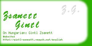 zsanett gintl business card